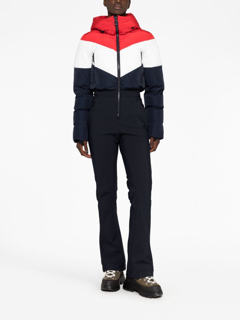 Blue Kira Chevron-stripe Ski Suit