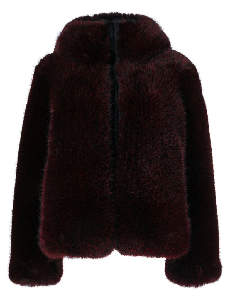 Red Meika Faux-fur Ski Jacket