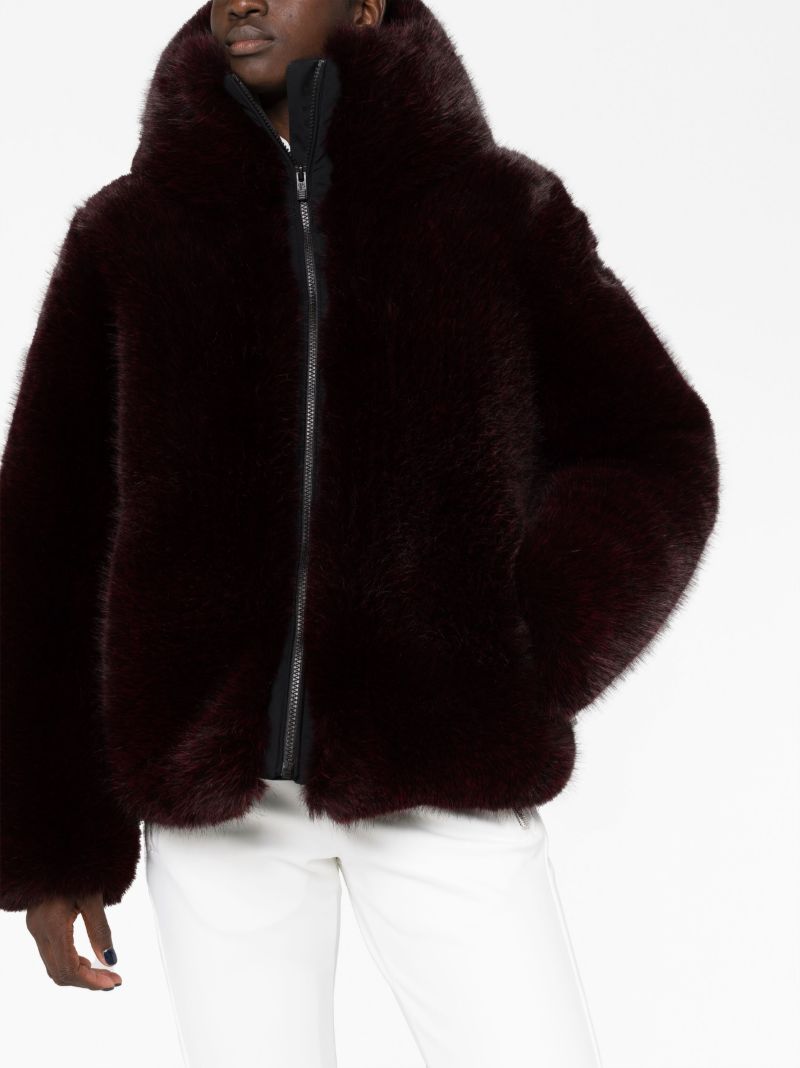 Red Meika Faux-fur Ski Jacket