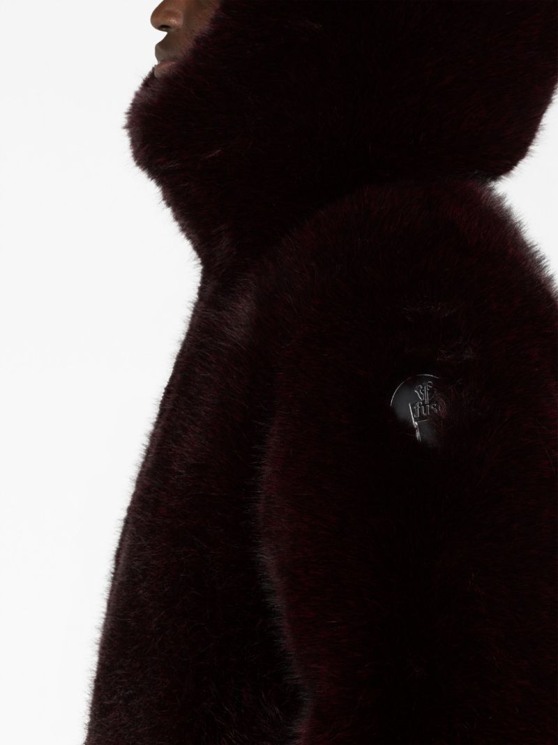Red Meika Faux-fur Ski Jacket