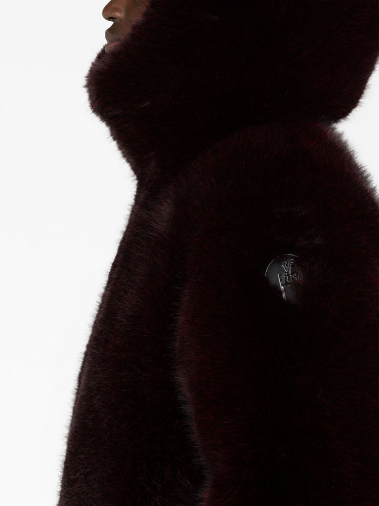 Red Meika Faux-fur Ski Jacket
