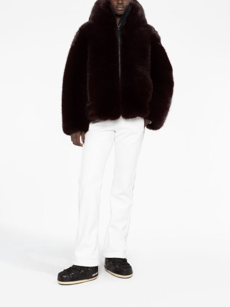 Red Meika Faux-fur Ski Jacket