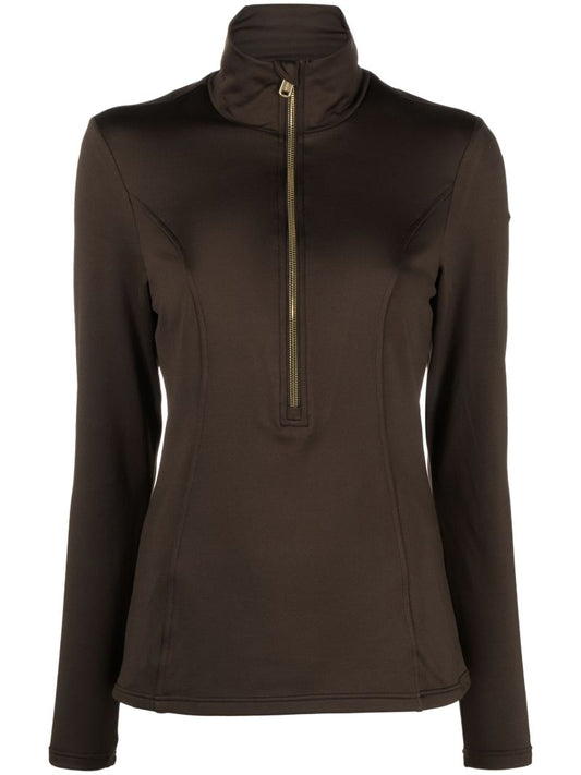 Brown Serena Half-zip Ski Top