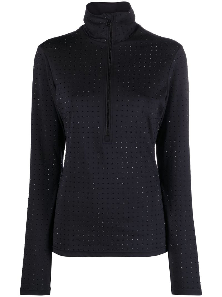 Black Spark Rhinestone Ski Top