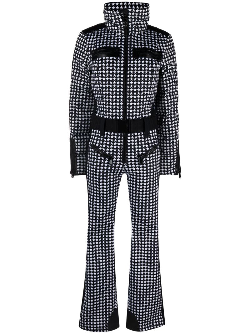 Black Starstruck Belted Ski Suit