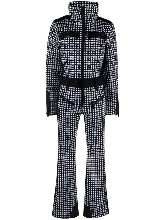 Black Starstruck Belted Ski Suit
