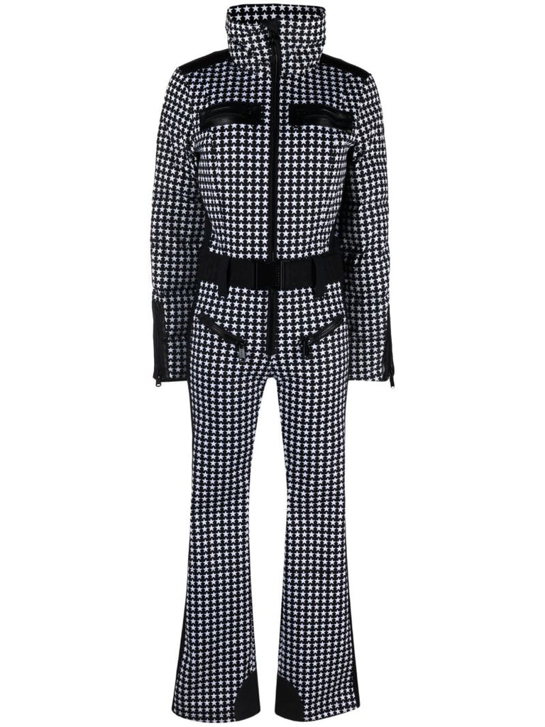 Black Starstruck Belted Ski Suit