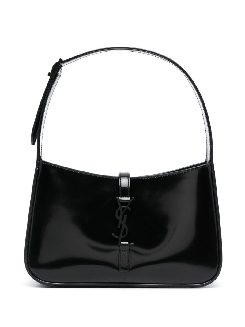 Black Le 5 Ã_x0083_Â  7 Patent-leather Shoulder Bag