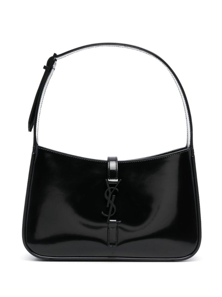 Black Le 5 Ã_x0083_Â  7 Patent-leather Shoulder Bag