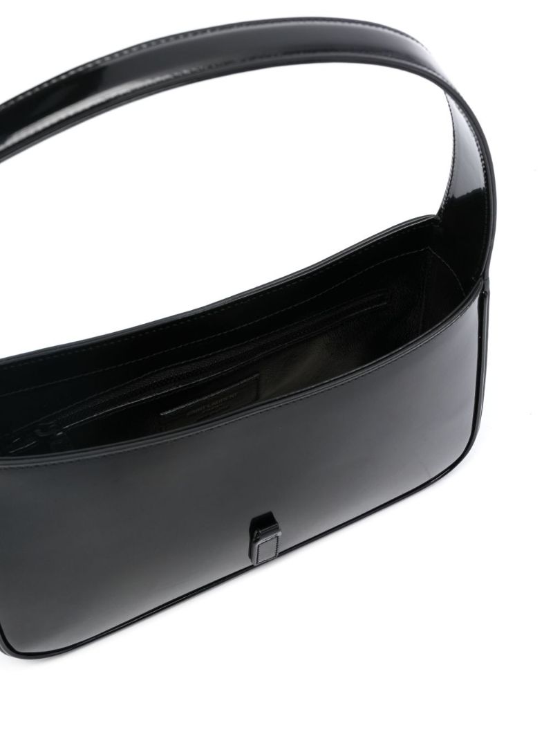 Black Le 5 Ã_x0083_Â  7 Patent-leather Shoulder Bag