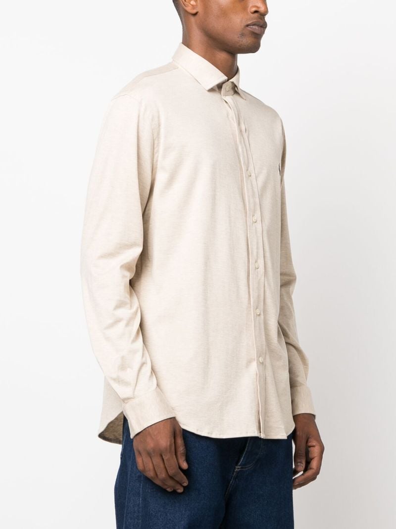 Neutral Polo Pony Cotton Shirt