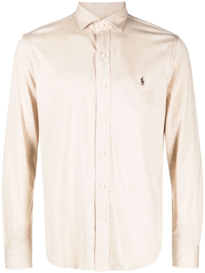 Neutral Polo Pony Cotton Shirt
