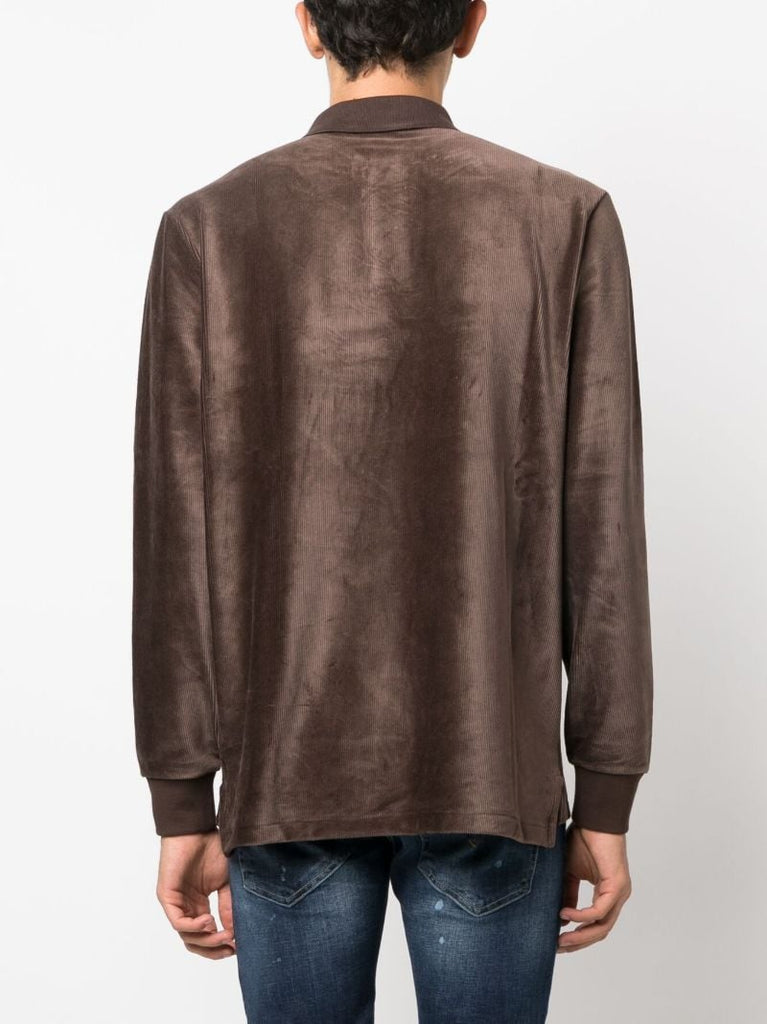 Brown Polo Pony Corduroy Polo Shirt