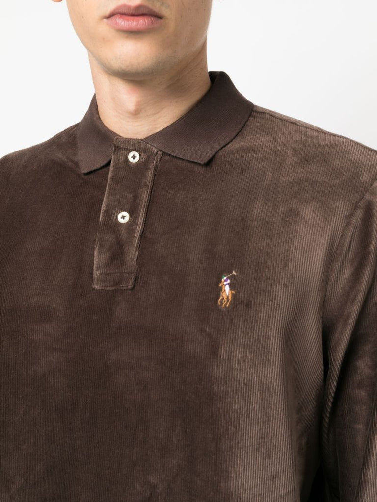 Brown Polo Pony Corduroy Polo Shirt