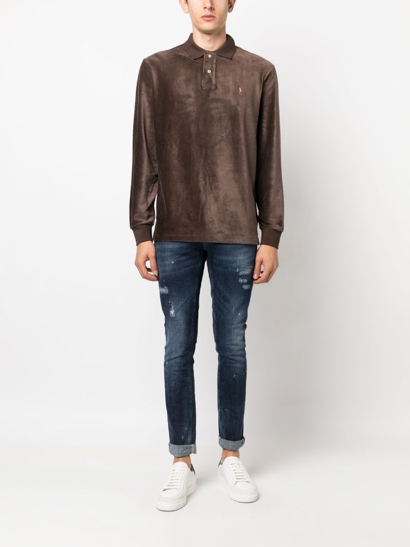 Brown Polo Pony Corduroy Polo Shirt