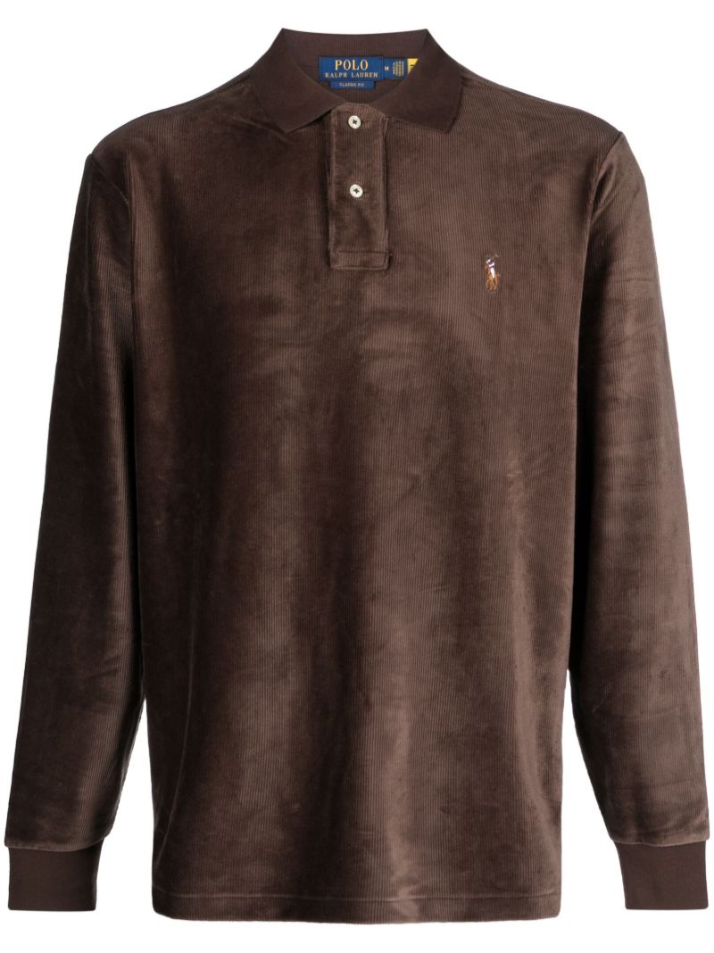 Brown Polo Pony Corduroy Polo Shirt