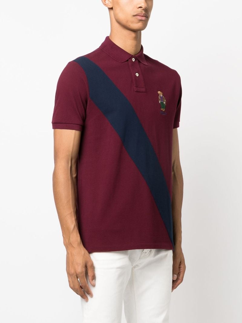 Red Polo Bear Cotton Polo Shirt