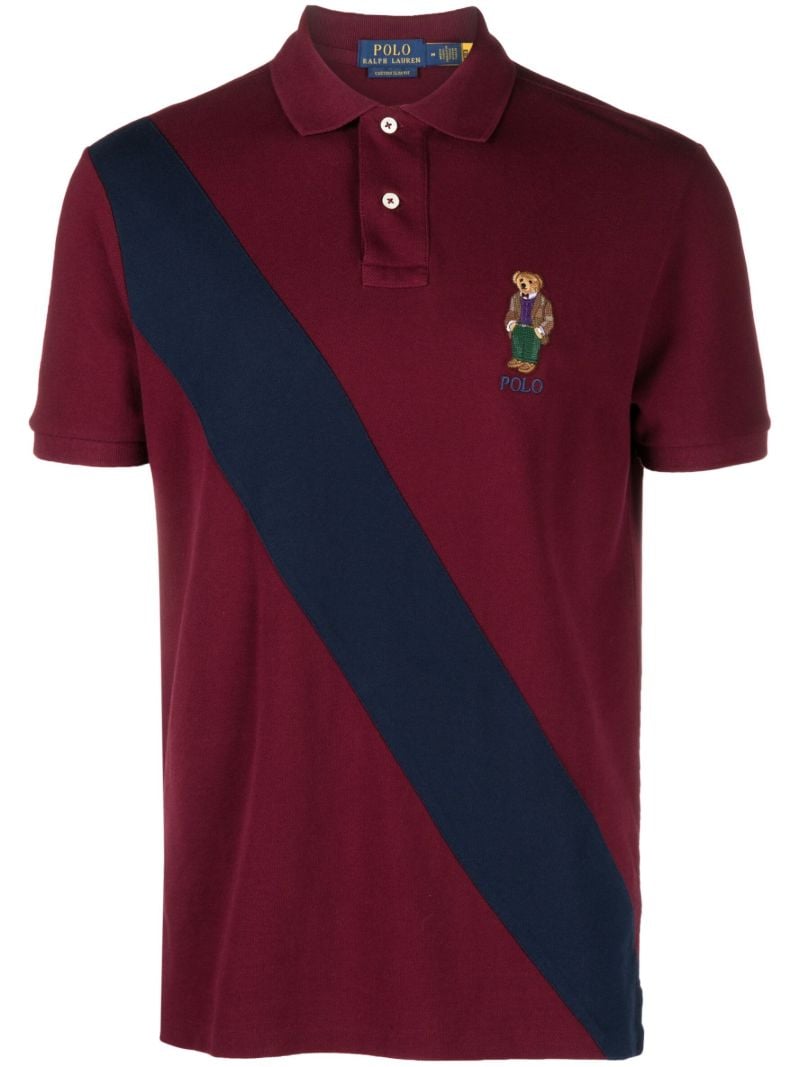 Red Polo Bear Cotton Polo Shirt