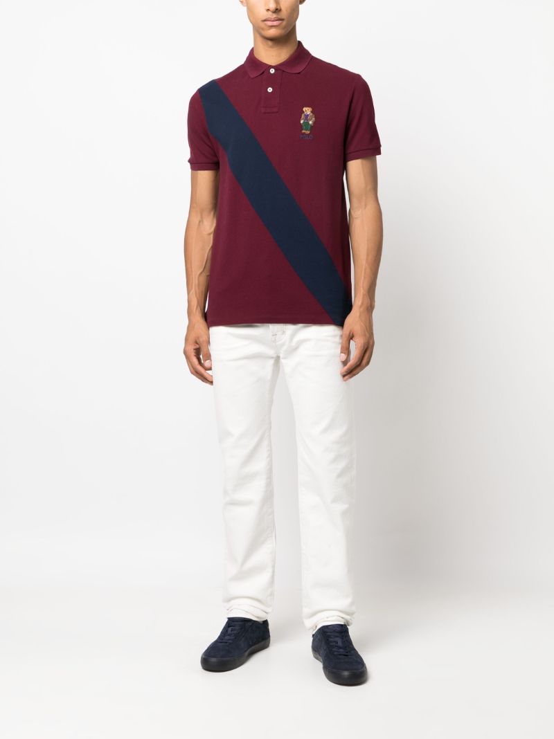 Red Polo Bear Cotton Polo Shirt