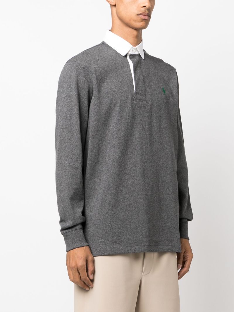 Grey Polo Pony Cotton Shirt