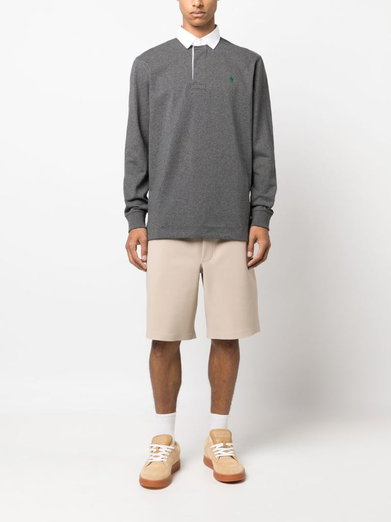 Grey Polo Pony Cotton Shirt