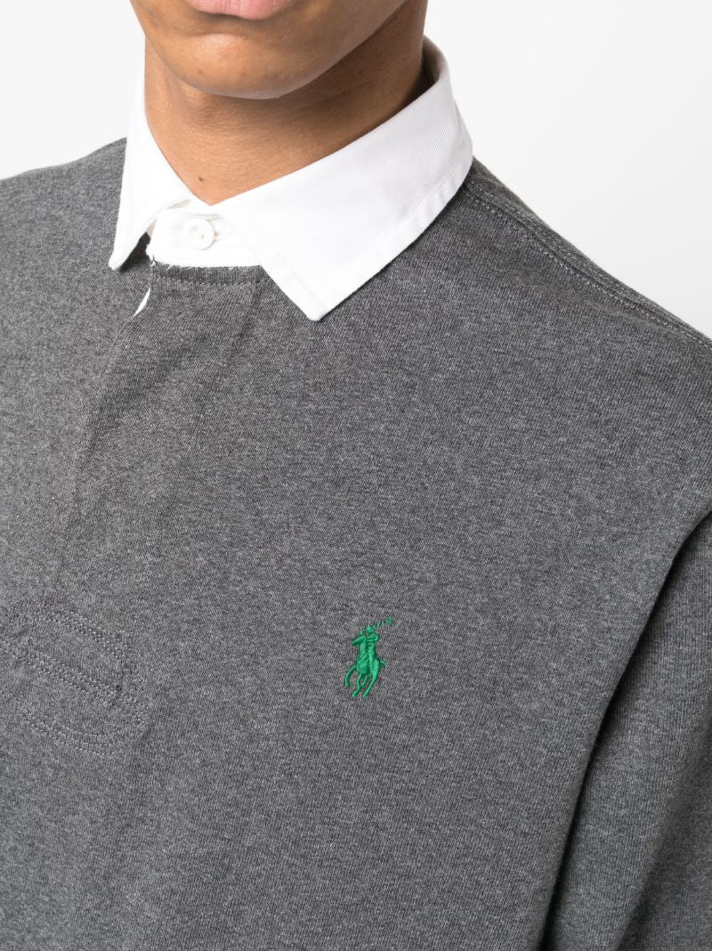 Grey Polo Pony Cotton Shirt