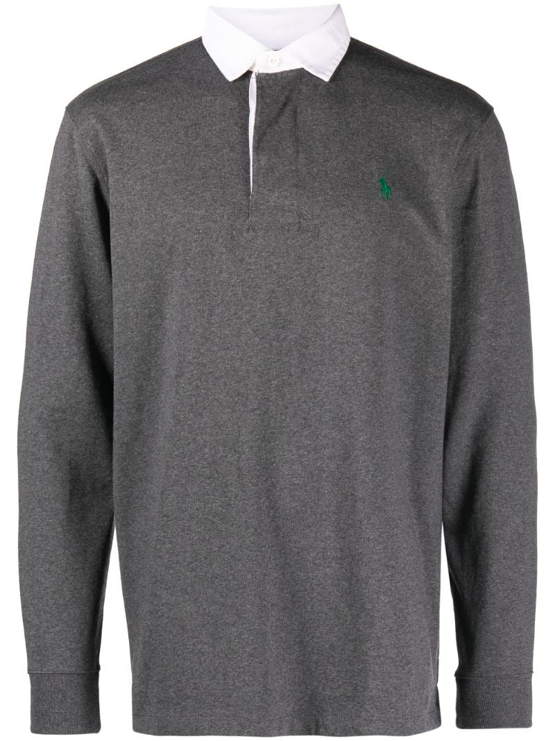 Grey Polo Pony Cotton Shirt
