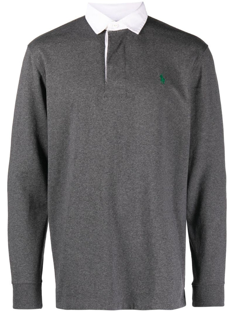 Grey Polo Pony Cotton Shirt