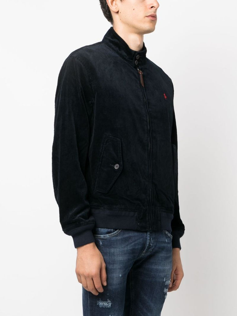 Blue Polo Pony Corduroy Bomber Jacket