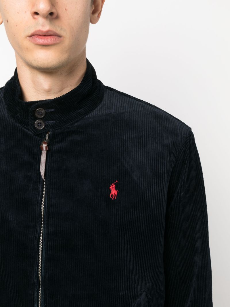 Blue Polo Pony Corduroy Bomber Jacket