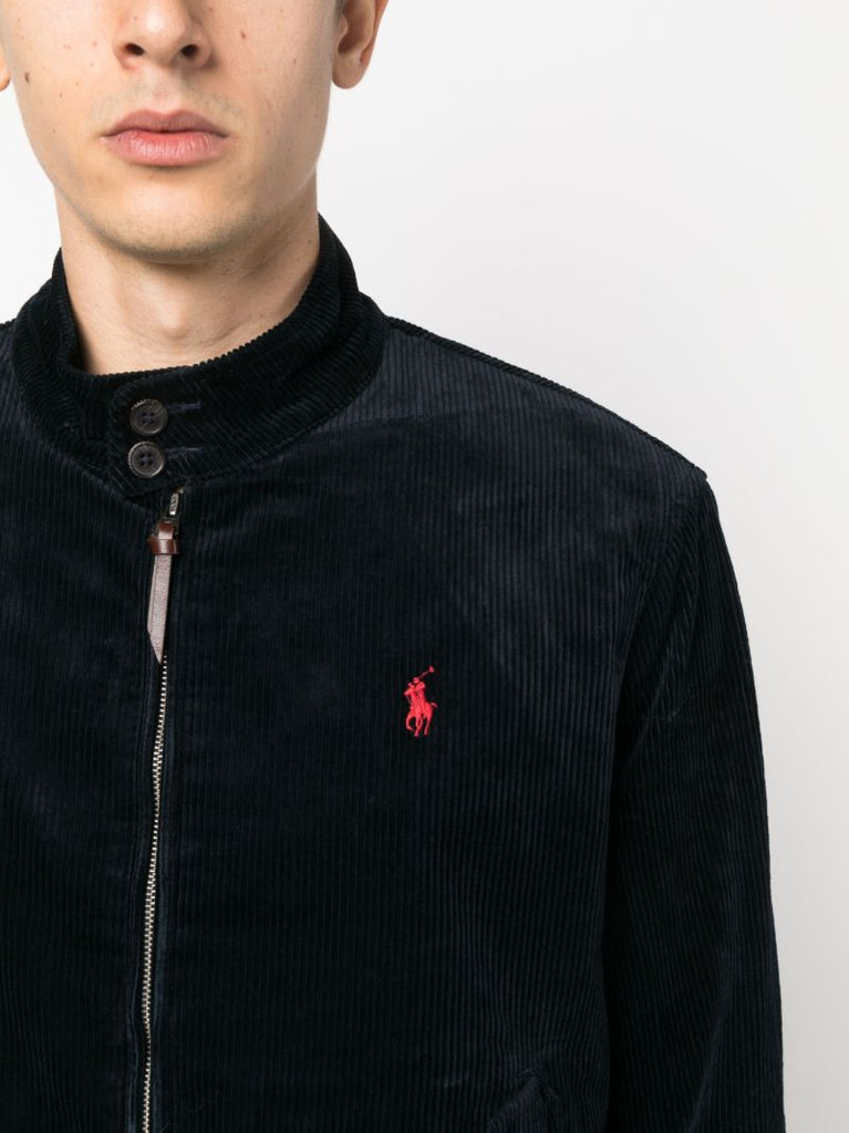 Blue Polo Pony Corduroy Bomber Jacket