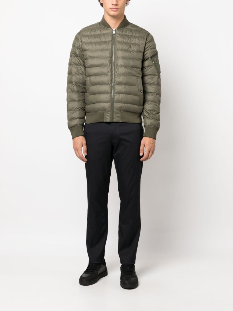 Green Terra Quilted Bomber Jacket