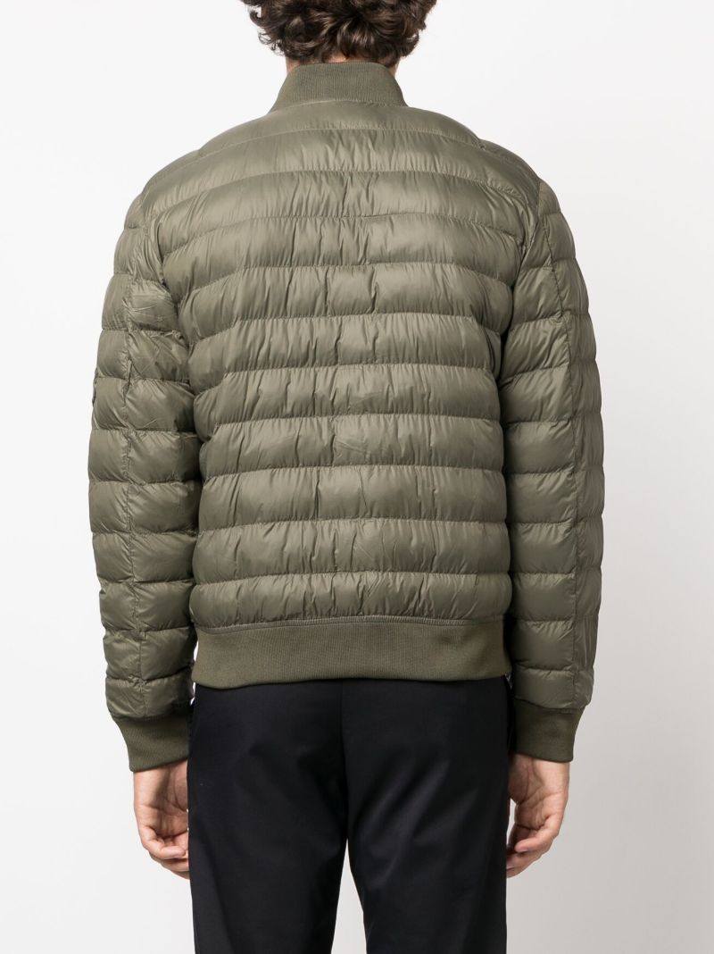 Green Terra Quilted Bomber Jacket