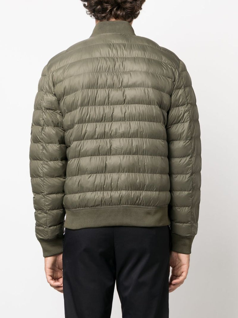 Green Terra Quilted Bomber Jacket