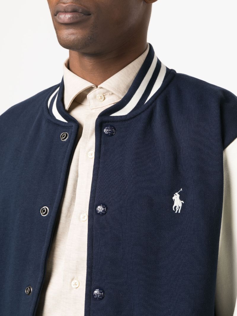 Blue Polo Pony Varsity Jacket