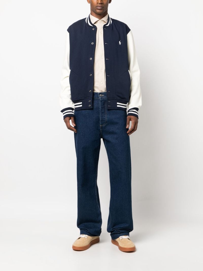 Blue Polo Pony Varsity Jacket