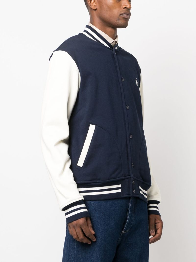 Blue Polo Pony Varsity Jacket