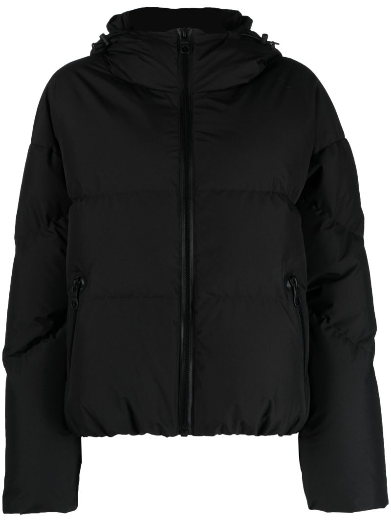 Black Meribel Hooded Down Ski Jacket