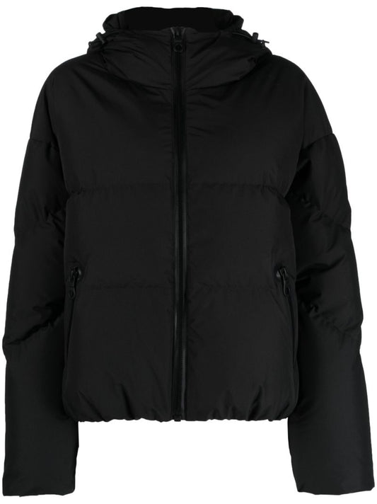 Black Meribel Hooded Down Ski Jacket