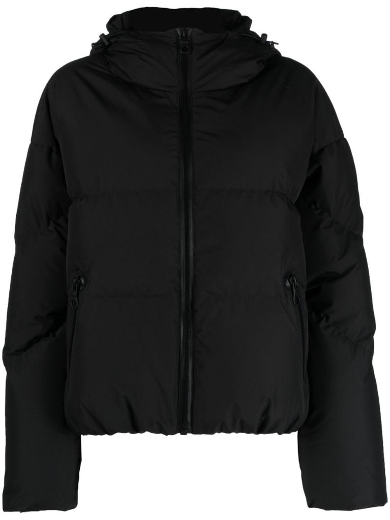 Black Meribel Hooded Down Ski Jacket