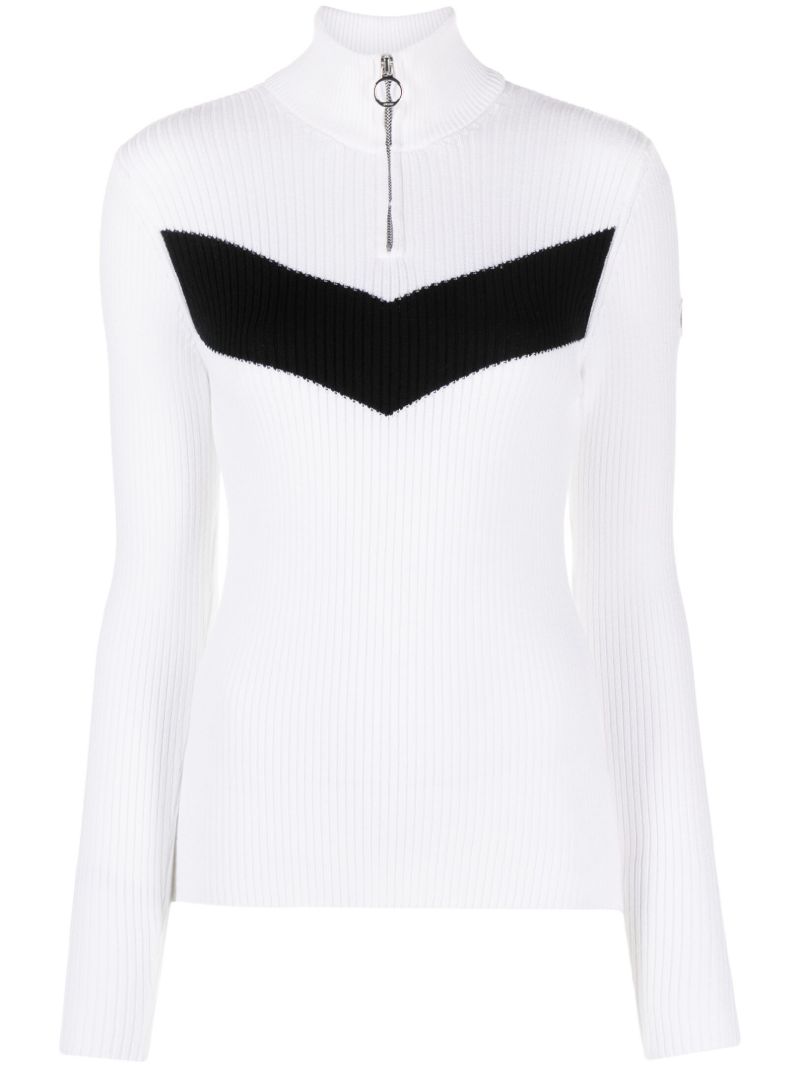 White Andromede Ribbed-knit Ski Sweater