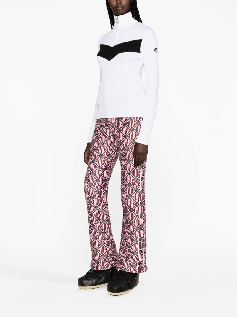 White Andromede Ribbed-knit Ski Sweater