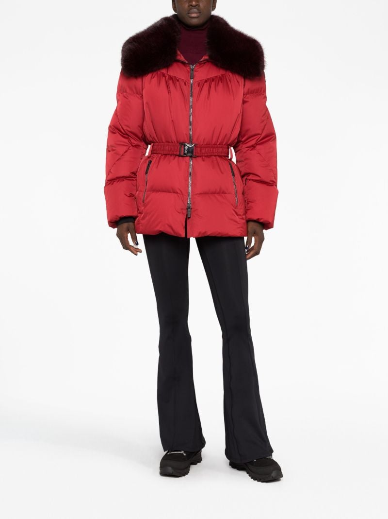 Red Vela Quilted Ski Jacket