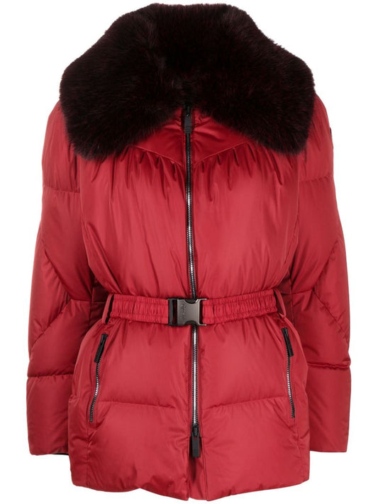 Red Vela Quilted Ski Jacket