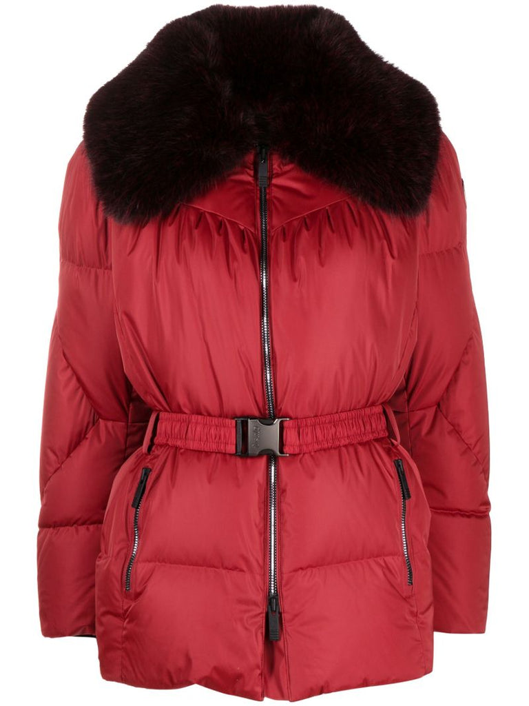 Red Vela Quilted Ski Jacket