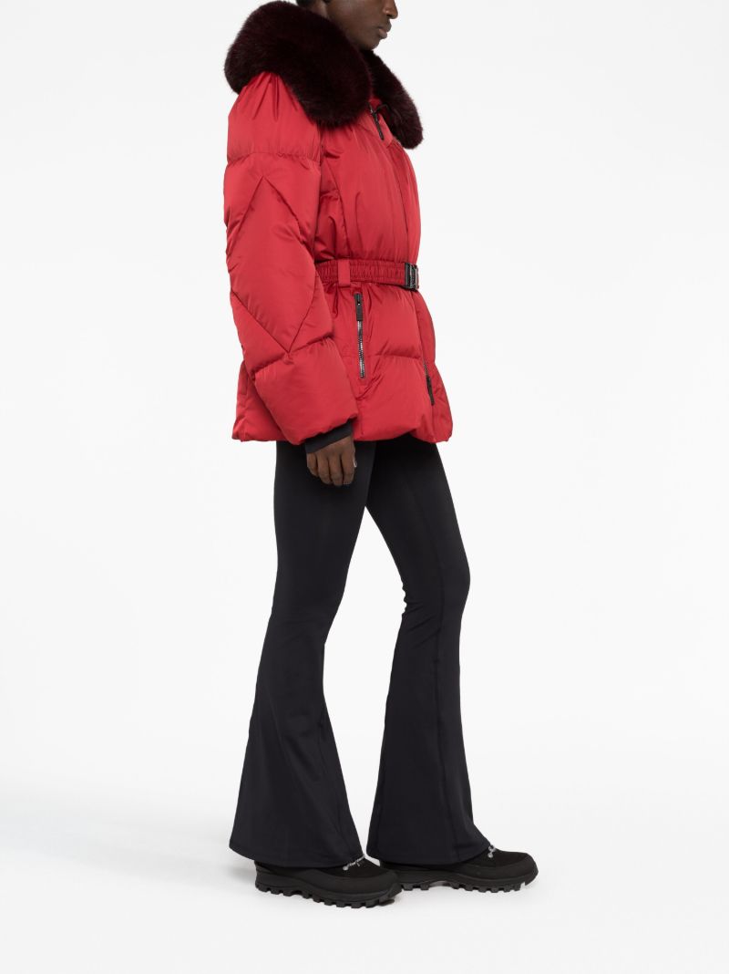Red Vela Quilted Ski Jacket
