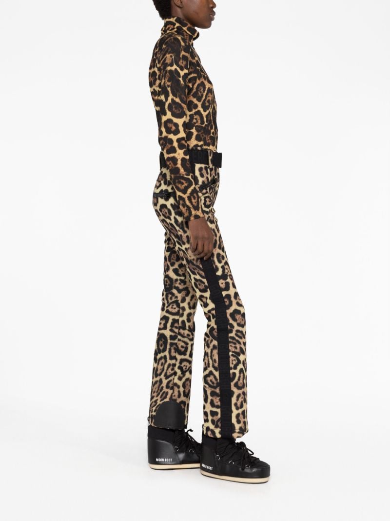 Brown Leona Jaguar-print Ski Top
