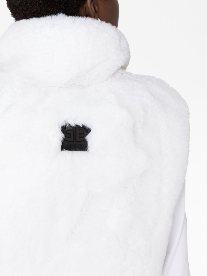 White Sophia Faux-fur Ski Gilet