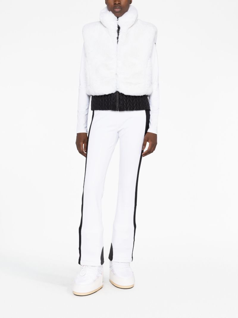 White Sophia Faux-fur Ski Gilet