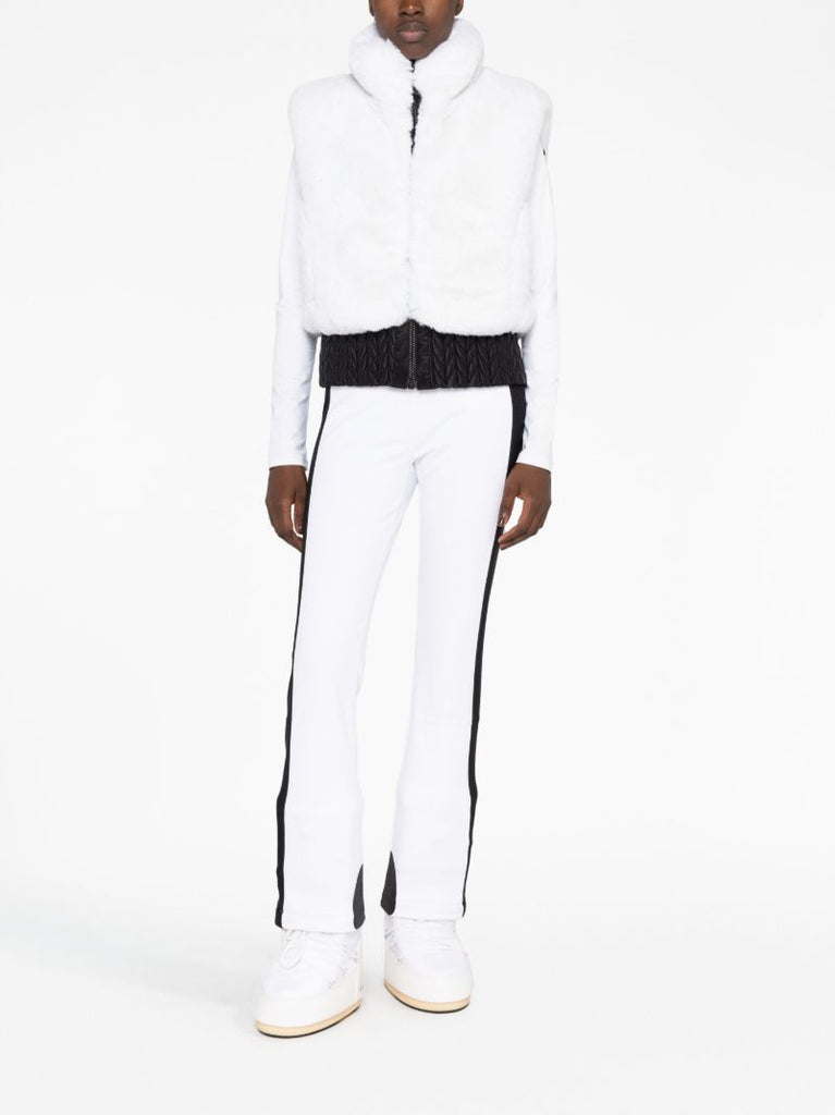 White Sophia Faux-fur Ski Gilet
